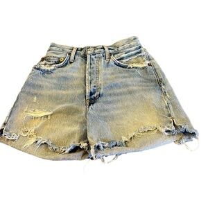 AGolde High Waist Button Front Cutoffs Jeans 24
